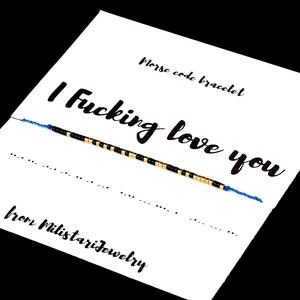 I FUCKING LOVE YOU Morse code bracelet, I love you braclets, custom bracelet,  gift for her and him, friendship bracelet, minimalist braclet