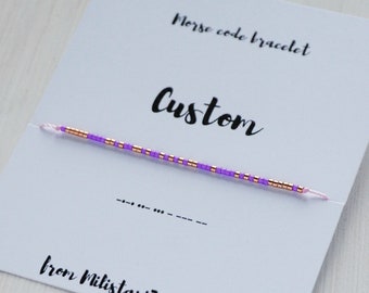 Custom morse code friendship bracelet, friendship gifts, personalized bracelet, personalized gift, best friend gifts, female friend gift