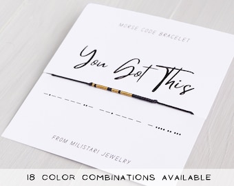 YOU GOT THIS  Morse code bracelet, Best friend gifts, Friendship bracelet, Graduation gift, Gifts for best friend female, Christmas gifts