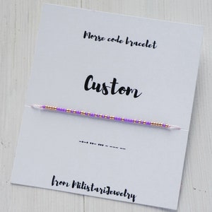 Custom morse code bracelet, Best friend gifts, Personalized bracelet, Friendship bracelet, Name bracelet, Custom date bracelet image 2