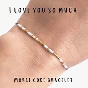 I love you morse code bracelet, Friendship bracelet, Best friendship gift, Couples bracelet, Christmas gifts, Mother gift, Sister gift