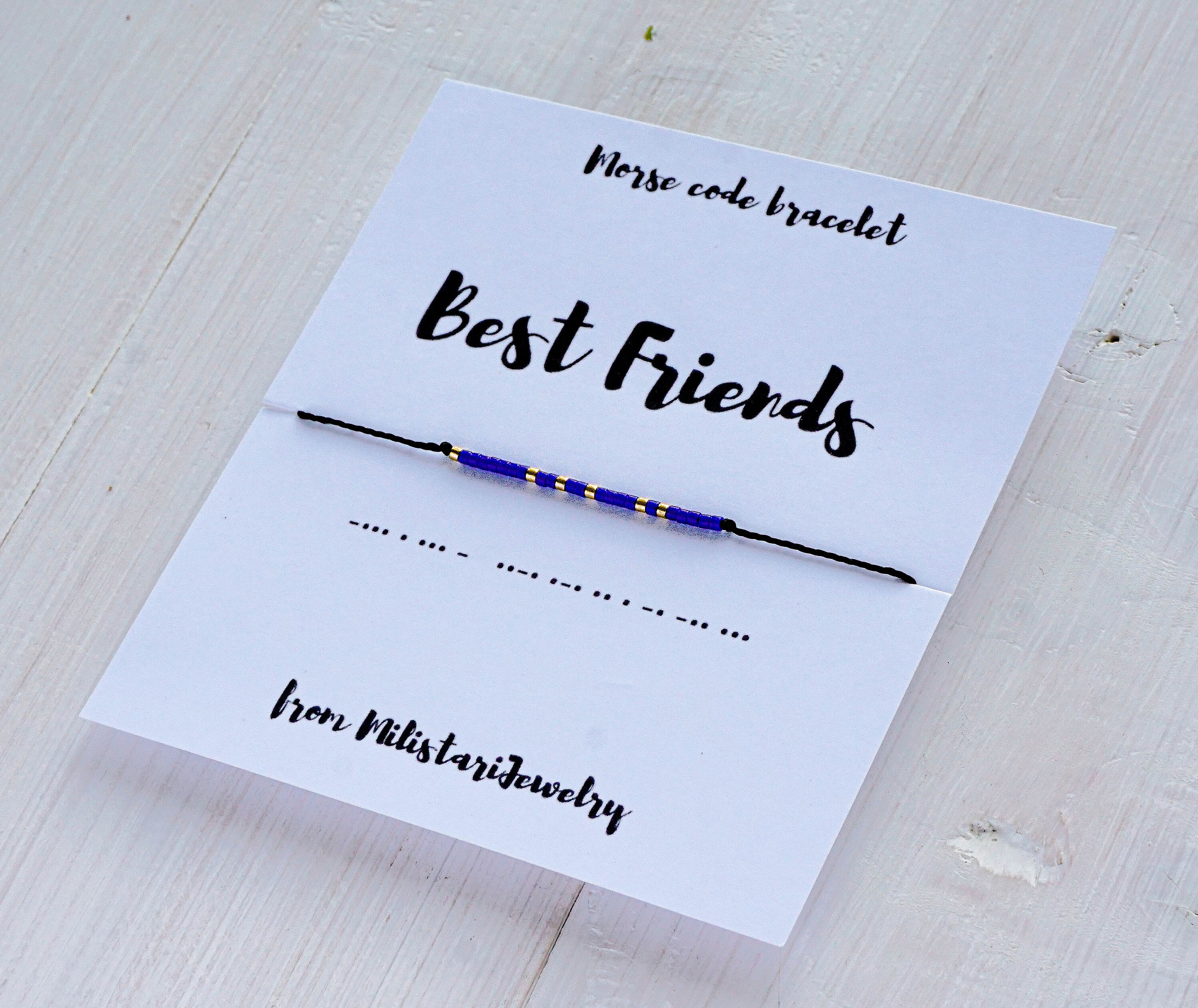 Friends Morse Code BEST FRIENDS Morse Code Bracelet, Best Friend Gifts, Friendship ...