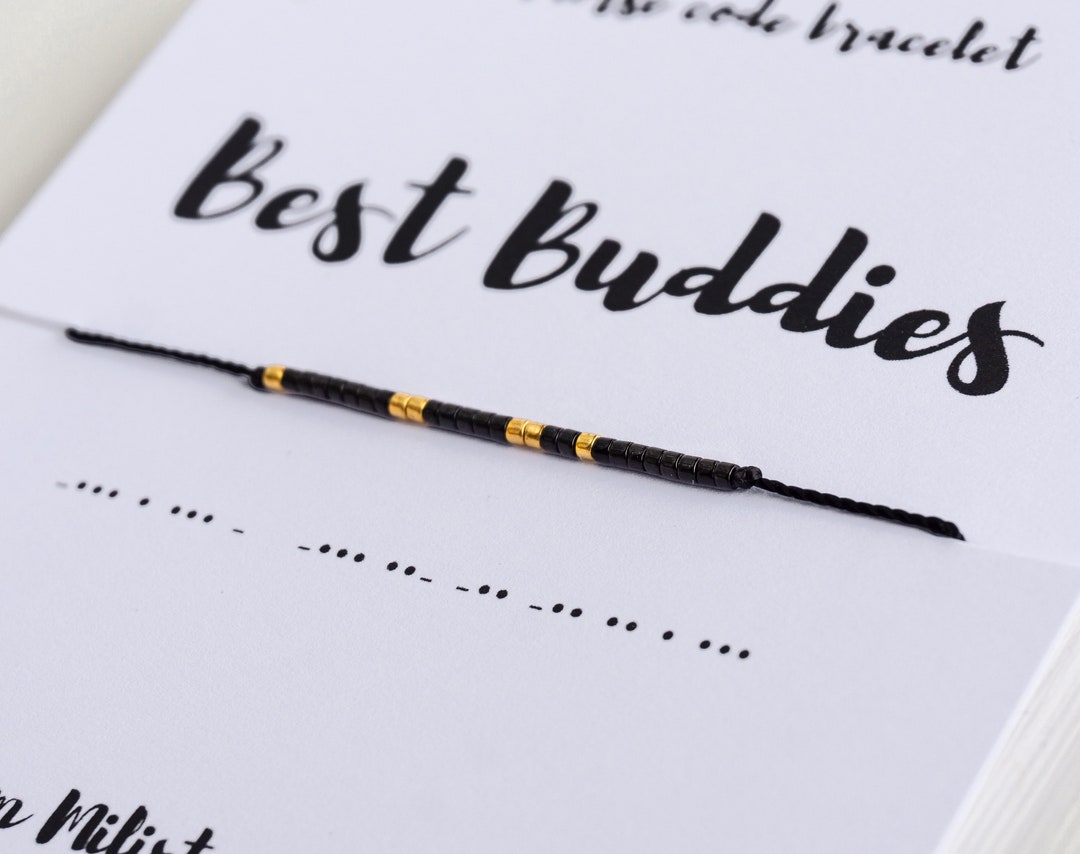BEST BUDDIES Morse Code Bracelet, Best Friend Gifts, Best Buddy