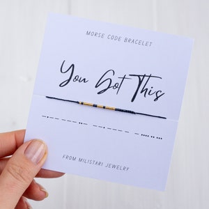 YOU GOT THIS  Morse code bracelet, Best friend gifts, Friendship bracelet, Graduation gift, Inspirational gift, Strong woman gift