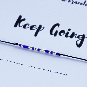 KEEP GOING morse code bracelet, Best friend gifts, Friendship bracelet, Gift for multiple, Friend group gifts, Motivation bracelet