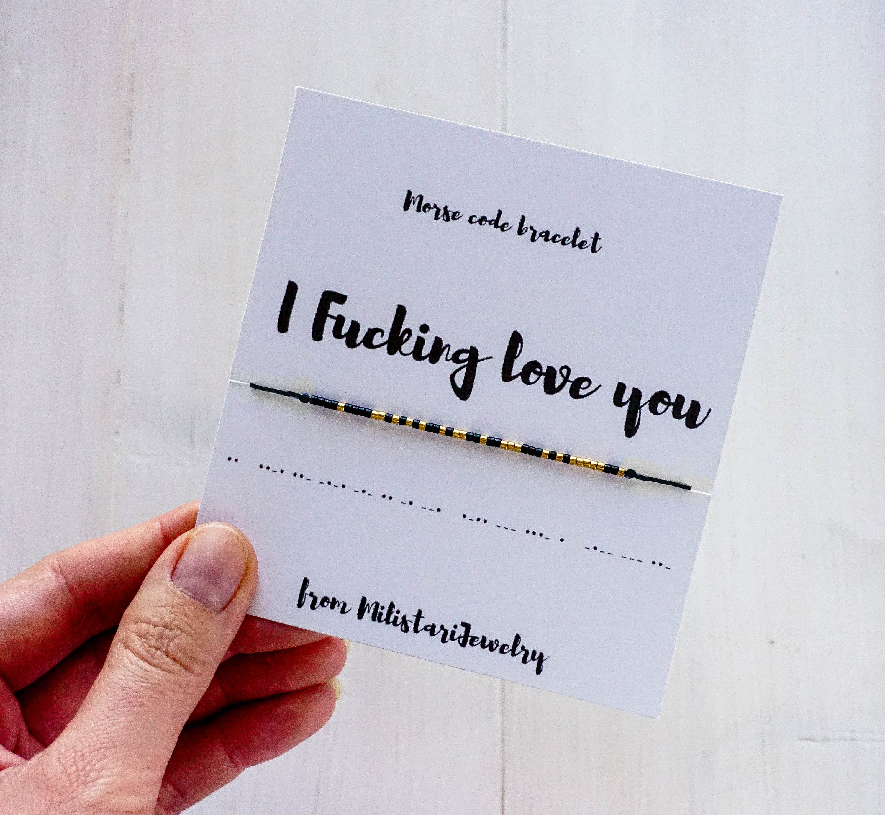 I FUCKING LOVE YOU Morse code bracelet, best friend gifts, friendship…