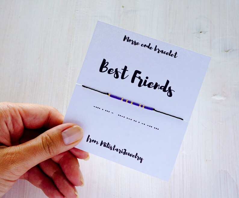 Friends Morse Code BEST FRIENDS Morse Code Bracelet, Best Friend Gifts, Friendship ...