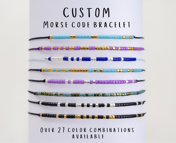 Custom Morse code bracelet, Friendship bracelet, Best friend gift, Christmas gifts, Personalized bracelet, Coworker gift, New beginning gift