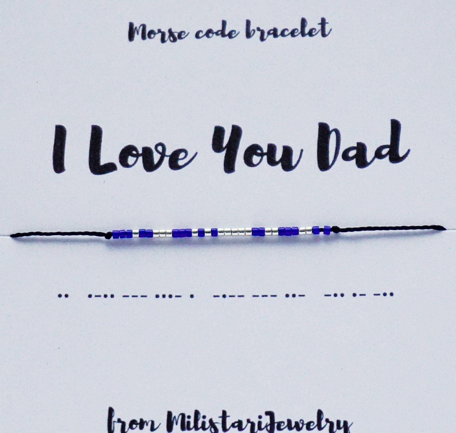 I Love You Dad morse code bracelet fathers day gifts gift Etsy