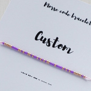 Custom morse code bracelet, Best friend gifts, Personalized bracelet, Friendship bracelet, Name bracelet, Custom date bracelet image 3