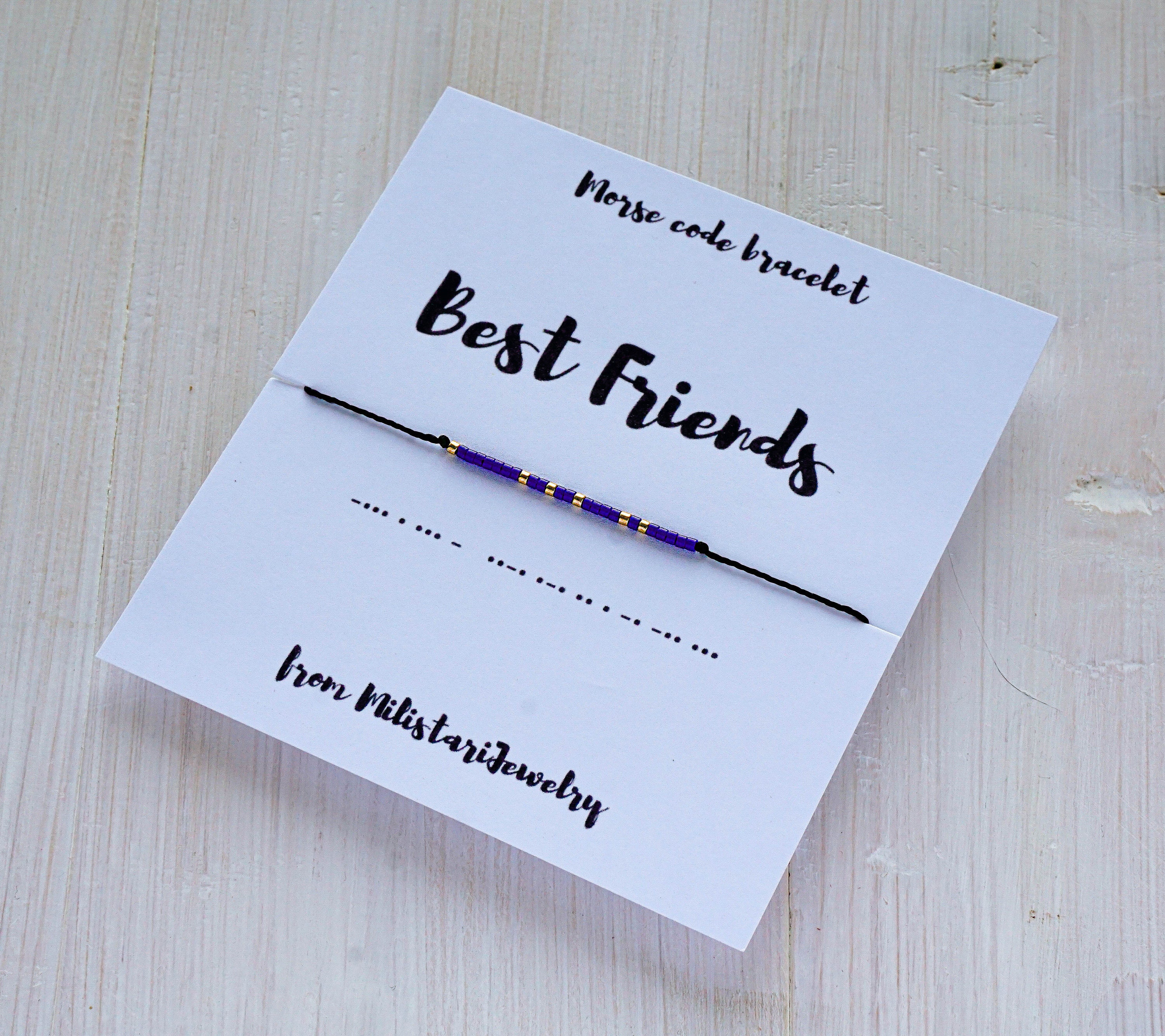 Friends Morse Code BEST FRIENDS Morse Code Bracelet, Best Friend Gifts, Friendship ...