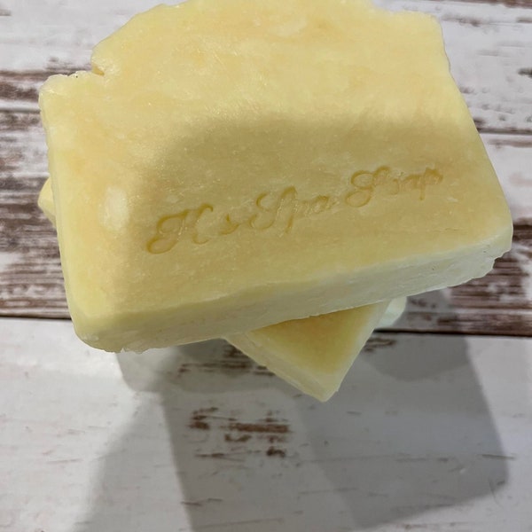 Lemongrass Soap, Lemongrass Essential Oil, Soap, Bars and Ice Cream Scoop Shapes, Plant-Based, Hot Process, Creamy Soap, Cream Color, Vegan