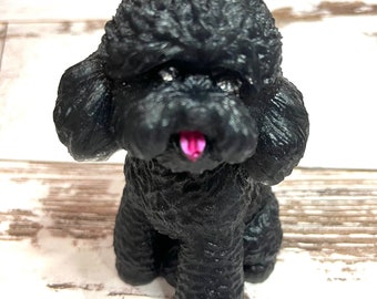 Black Poodle, Soap, Plant-Based, Dog, Toy Poodle, Standard Poodle, Miniature Poodle, Puppy, Gift Soap, Dog Lovers, Choice of Scents