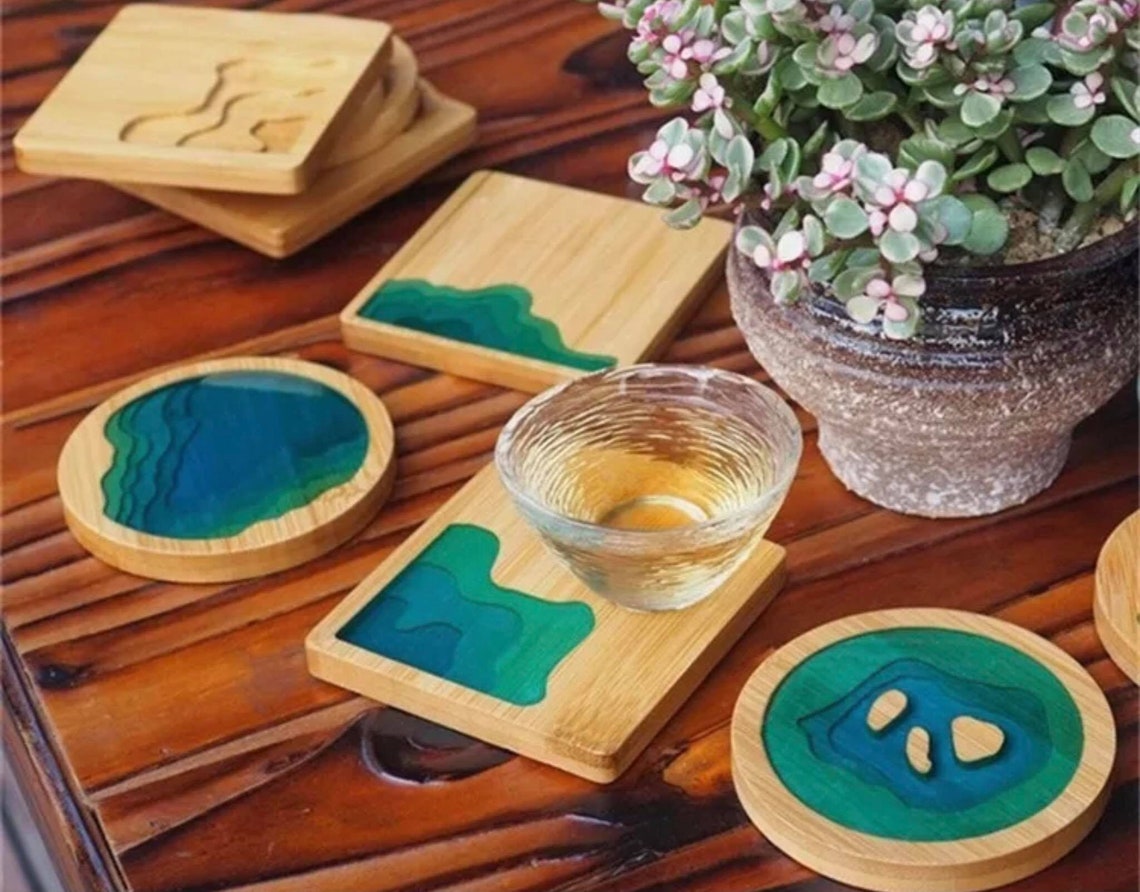 Wooden Resin Coaster Molds Etsy