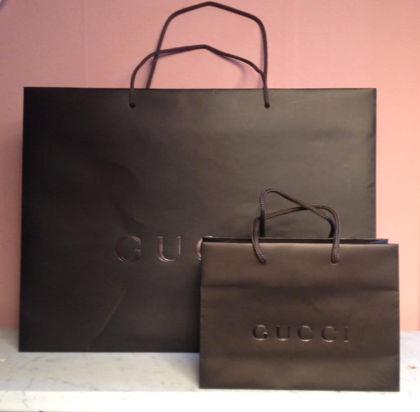 Two Vintage Gucci Retail Bags -
