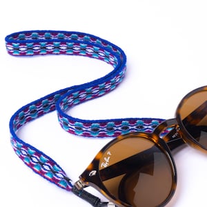 Handwoven Sunglasses Strap | Colorful Cotton Eyewear Cord | Handmade in Ecuador | Festival & Beach Accessory | One of a Kind Gift