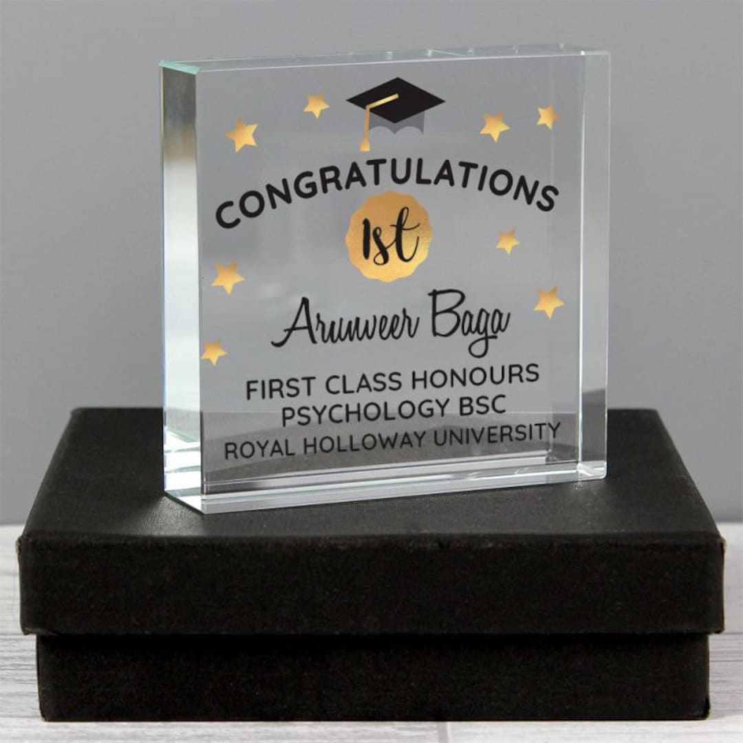 Alumni Token Samples Personalised Congratulations Graduation Large Crystal Token - Etsy