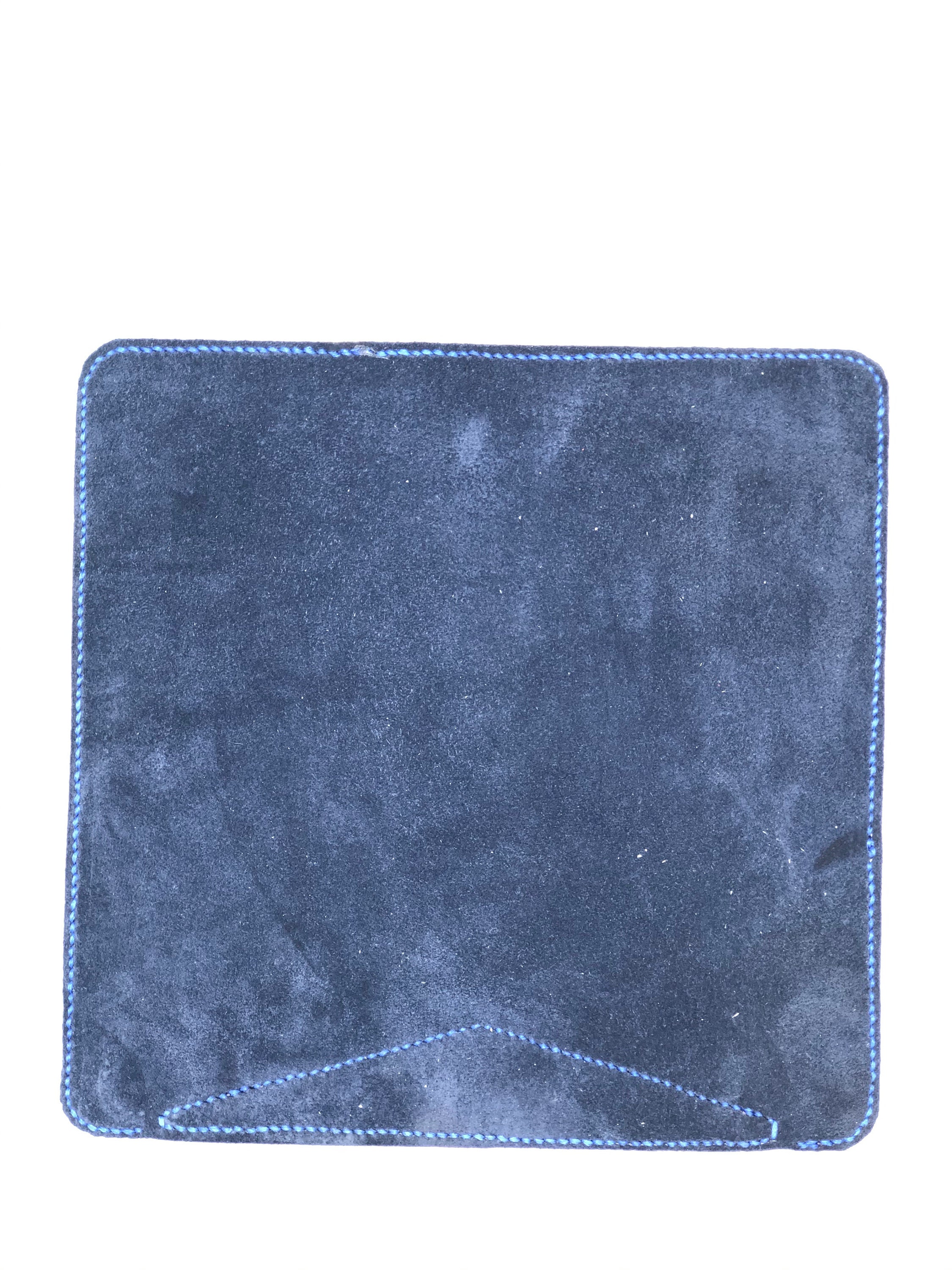 Slim Leather and Suede Mousepad Beige and Blue Large Mouse Etsy