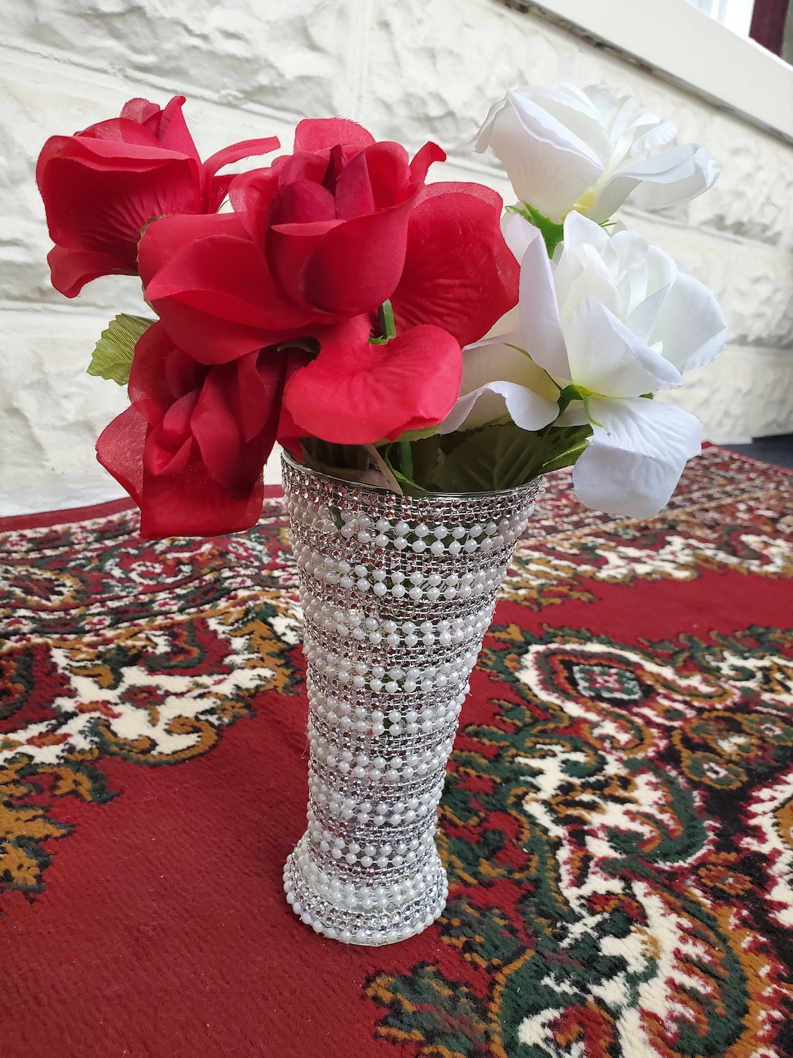 Flower Vase Luxury Vase Pearl Vase Rhinestone Vase Etsy Singapore