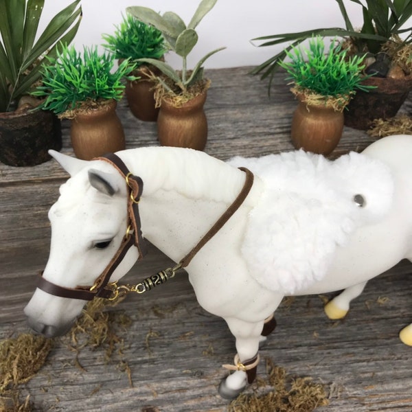 Breyer horse tack Model horse tack Miniature horse tack Ogilvy like saddle pad Sheepskin saddle pad Show pad Gift for horse crazy girls