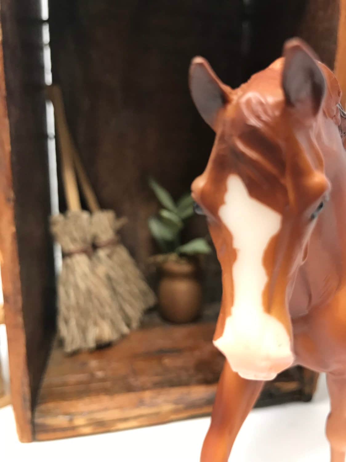 Figurine Ancienne Animal Cheval N°44 - Marques Type Papo, Schleich, Bully - PVC - Occasion