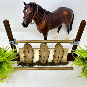 Breyer horse accessory Giant leaf Hunter Derby jump Miniature horse jumps Hunter course Miniature model horse jump Gift for horse crazy girl