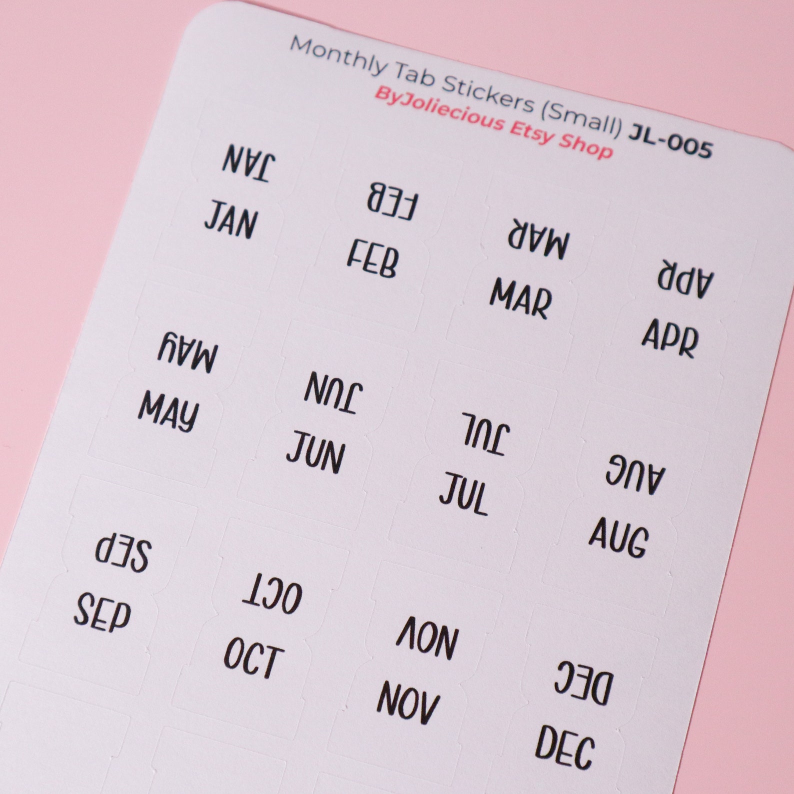 Small Monthly Tabs Stickers for Planner Months Planner | Etsy