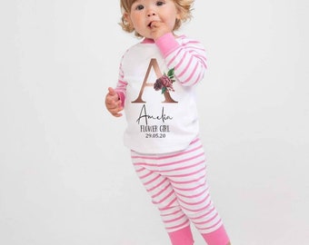 Personalised Flower Girl Children/'s Pyjamas Wedding Gifts Bride Matching