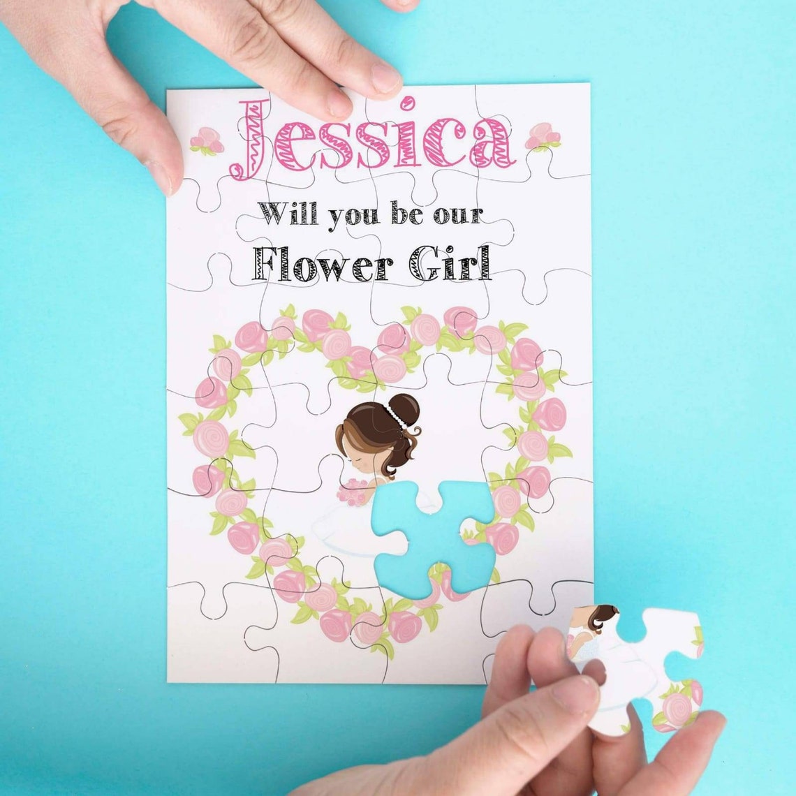 Personalised Will You Be My Flower Girl Jigsaw Flower Girl Etsy UK