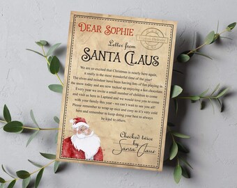 Invitación de Laponia, carta personalizada Vintage Santa Lapland con sello de cera real, sello de cera, auténtica carta de santa, carta de Papá Noel,