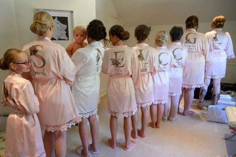Personalised Bridesmaid Robe Personalised Bride Robe Etsy UK