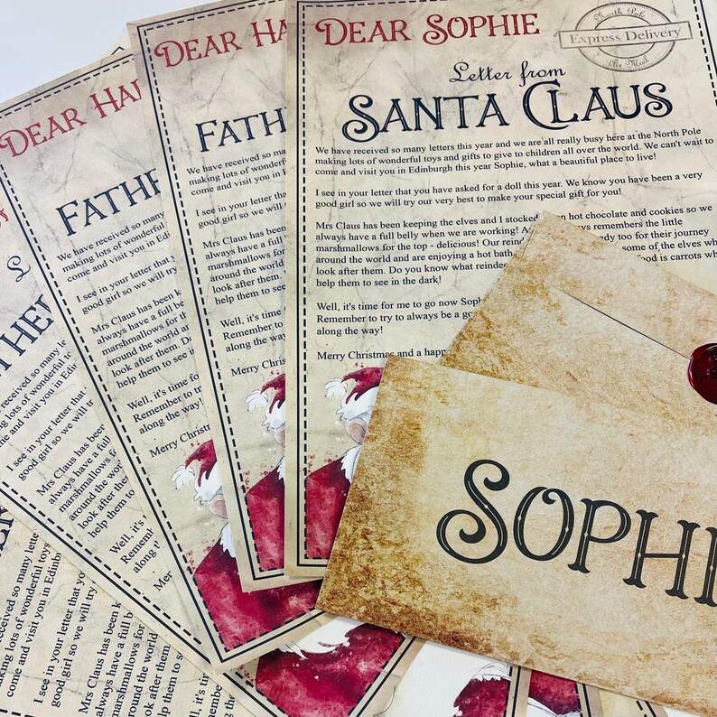 Lapland Invite Personalised Vintage Santa Lapland Letter With Etsy UK