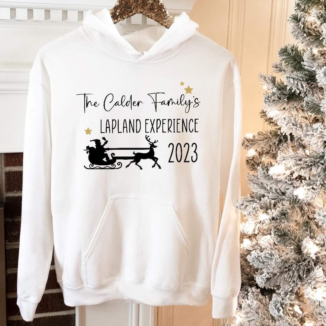 Personalised Lapland Christmas Experience Hoodie, Lapland Holiday 2023, Christmas Jumper