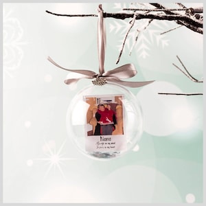 Personalised photo Christmas bauble, personalised memorial bauble, tree decoration, bauble, personalised Christmas ornament, Christmas decor