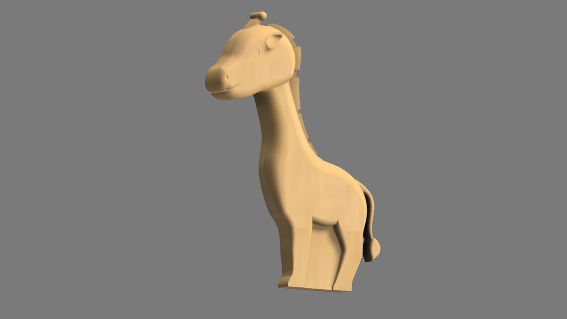 Giraffe .stl model for cnc machining cam woodcraft Etsy