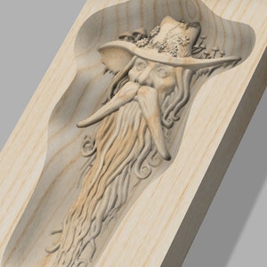 Green man 3D stl Model CAD CAM CNC ready for carving example in photos