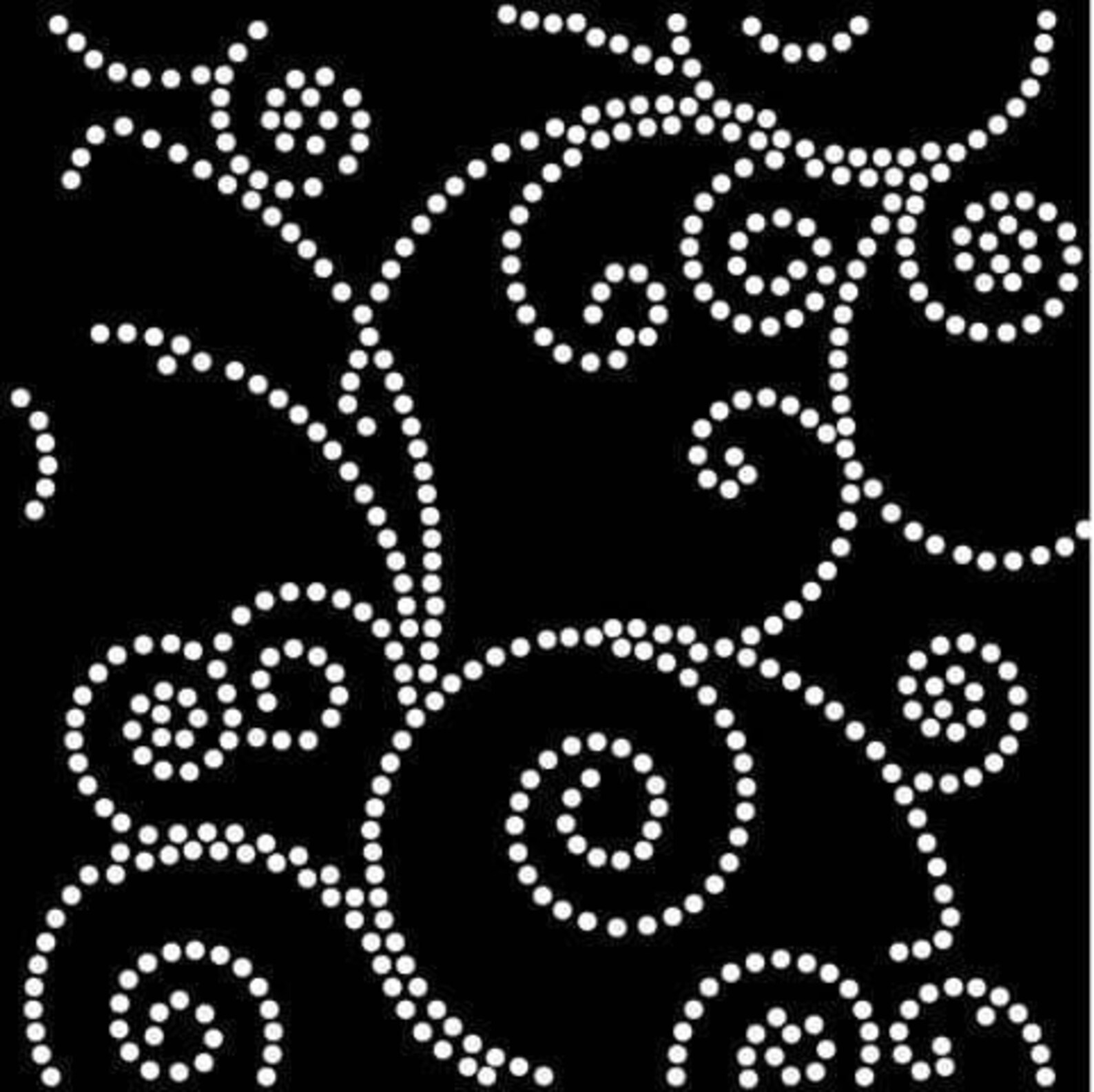 Large SIMPLE SWIRLS Rhinestone Download File Etsy
