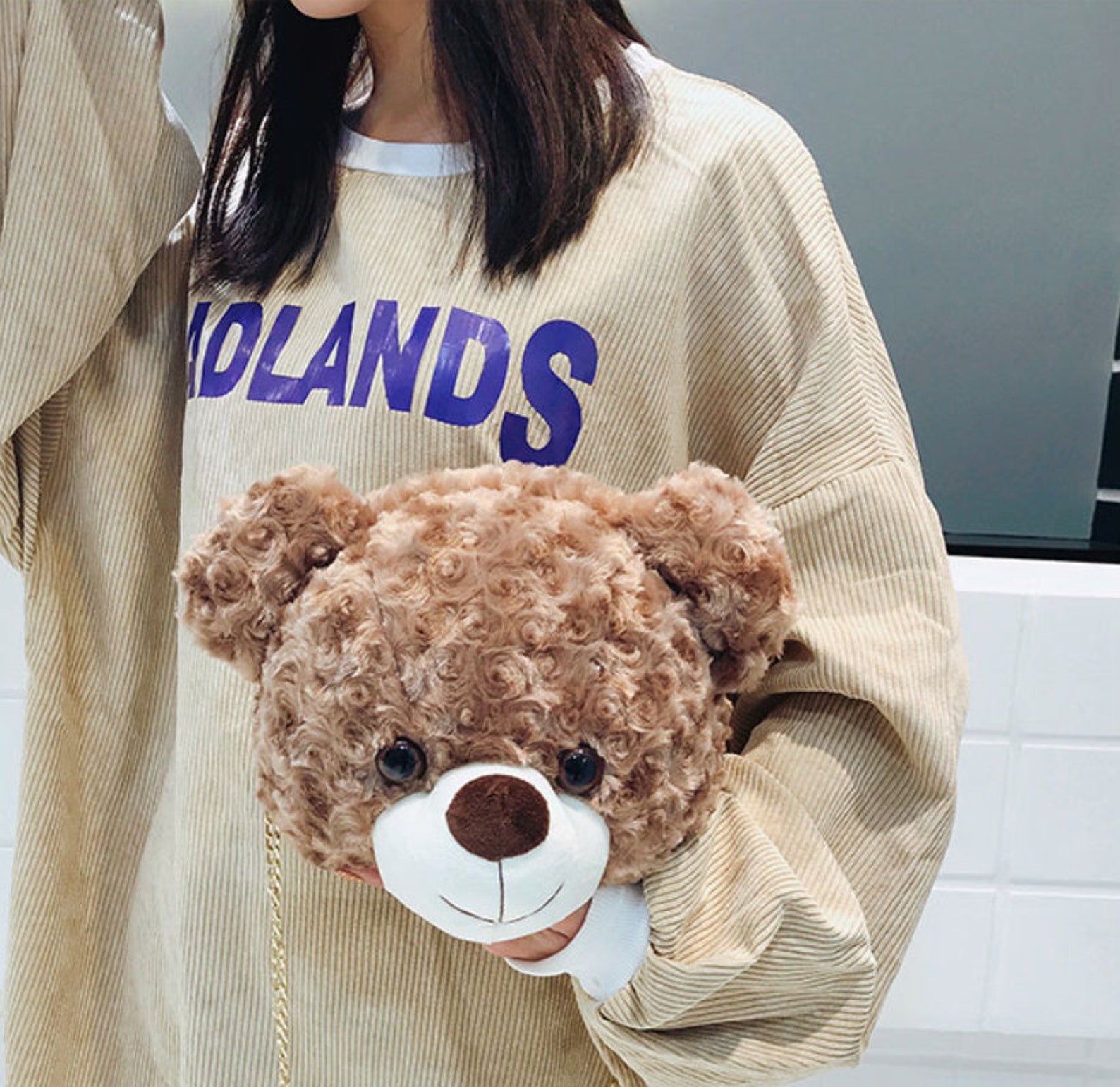 Teddy Bear Plush Toy Crossbody Bag Cute Bear Purse Etsy