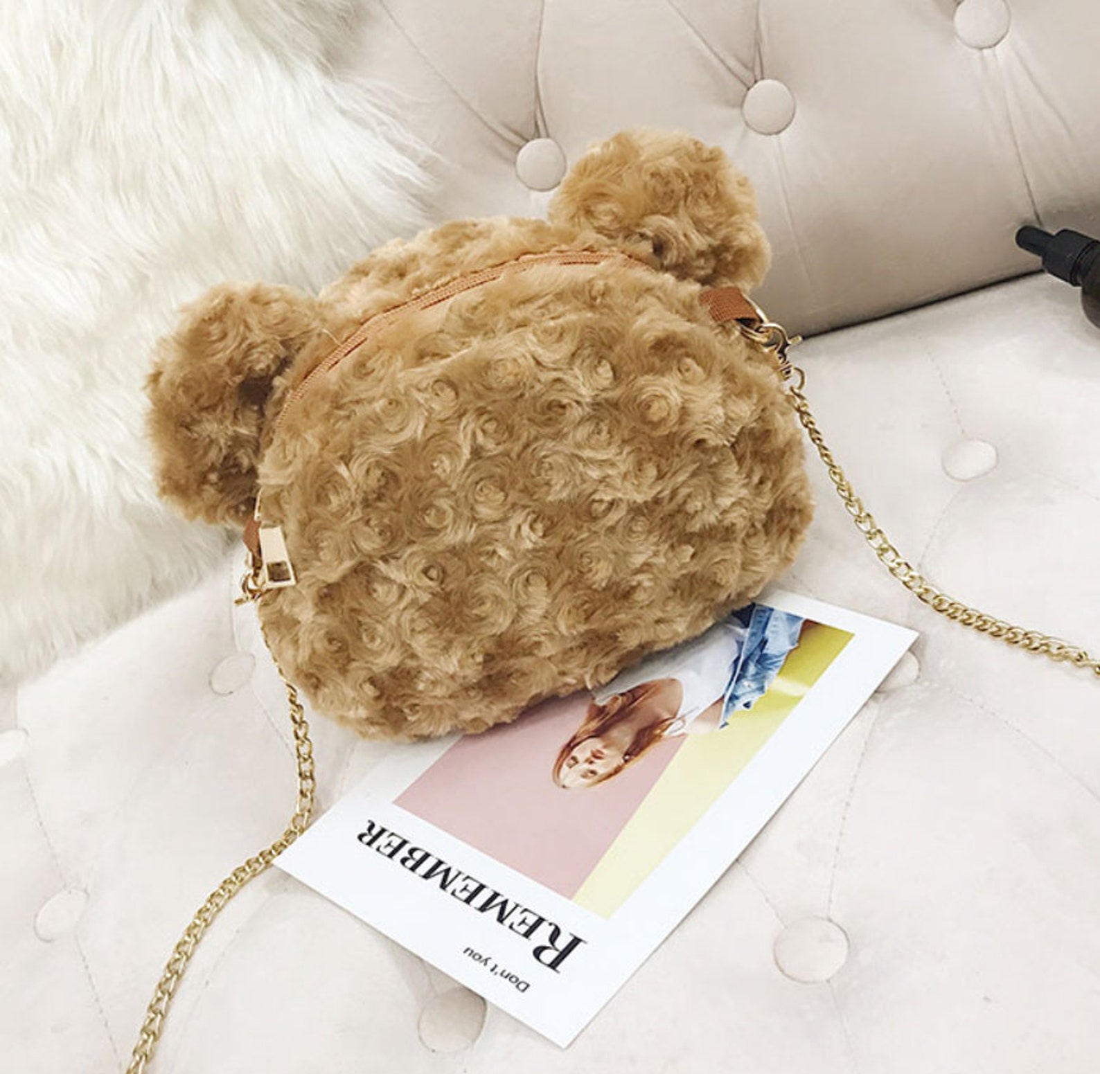 Teddy Bear Plush Toy Crossbody Bag Cute Bear Purse Etsy