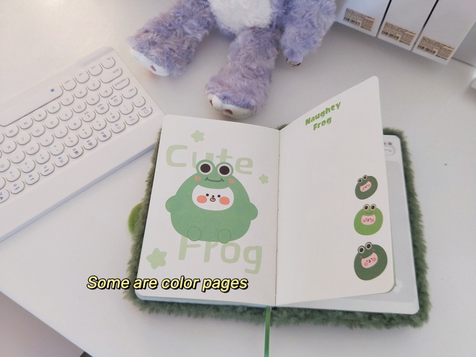 Fluffy Bujo Journal Diary Notebook Cute Frog Color pages B6 Etsy