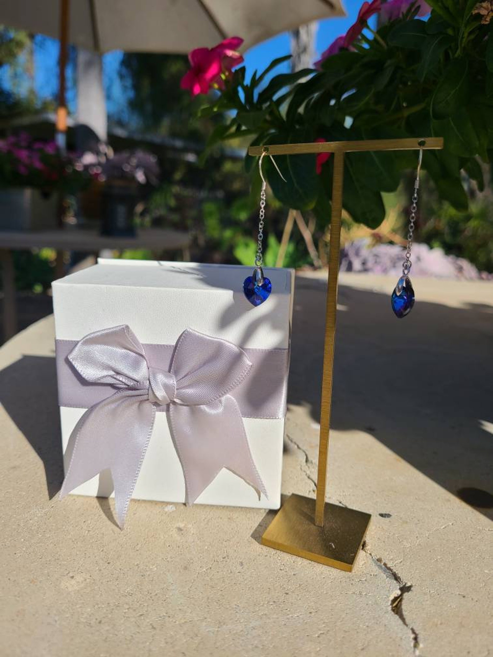 Swarovski crystal jewelry set. Gift for her classic set. 925 Etsy