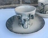 Stunning Elephant espresso, espresso cups with saucers , Vintage mug, Coffee Mug, Coffee Mug, HRS Enterprises , Coffee Cups
