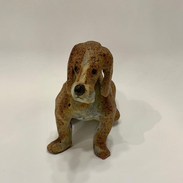 ALFARAZ Spain Pottery, Dog Statue , Spanish statue, made in Spain, statue sculpture , mid century, modern vintage, home deco