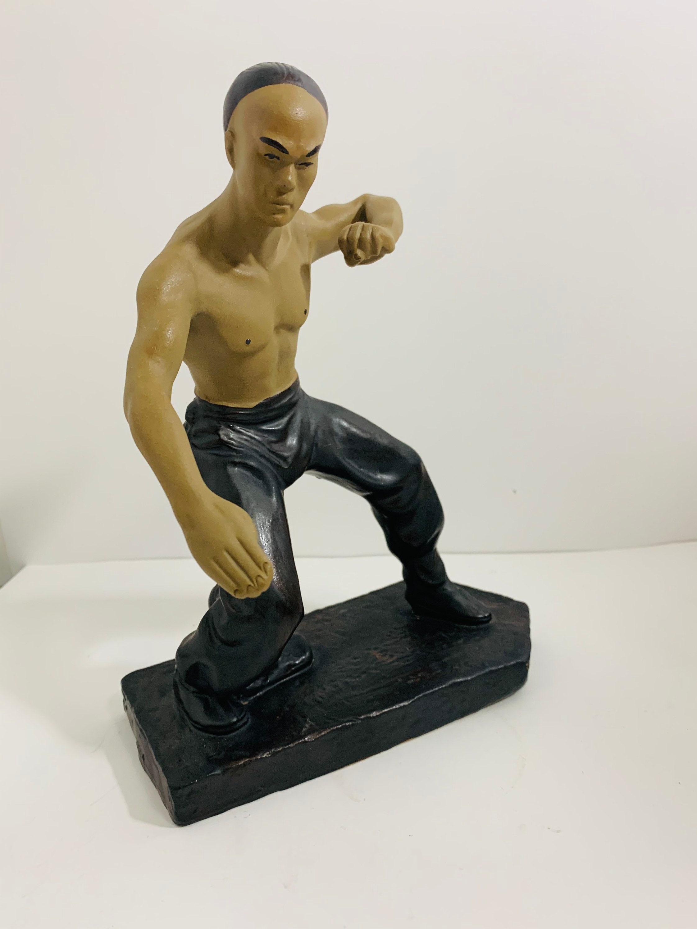 Set of 2 Shaolin monk Kung Fu Figurine Martial Arts figurine Etsy