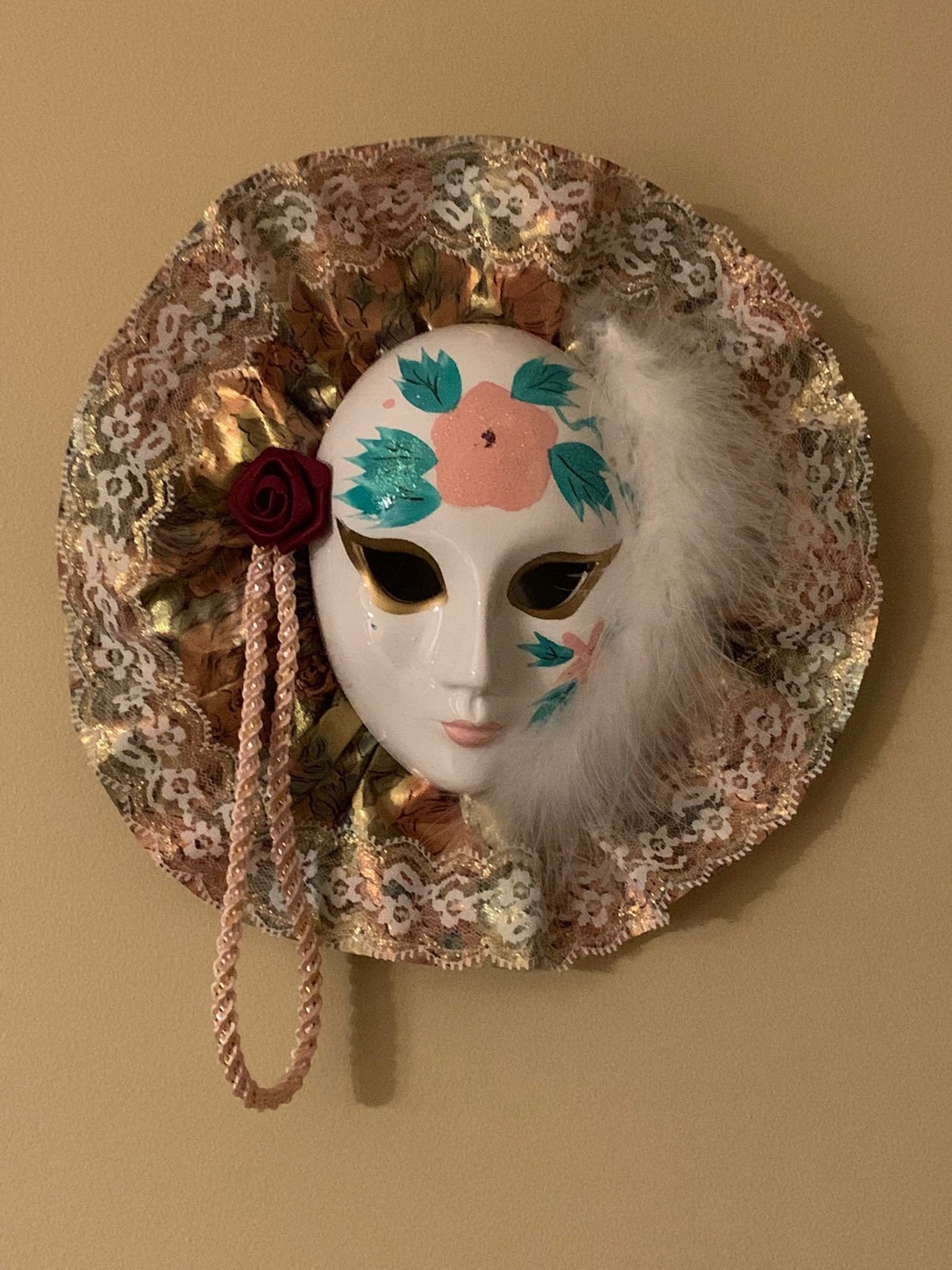 Vintage clown mask ceramic clown mask brass clown mask Etsy