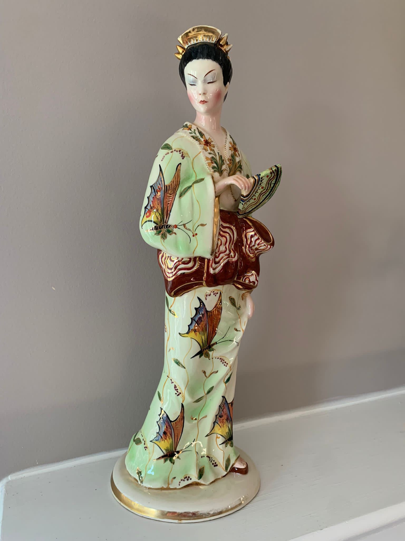Asian Figurine Chinese Lady Figurine geisha figurine made Etsy