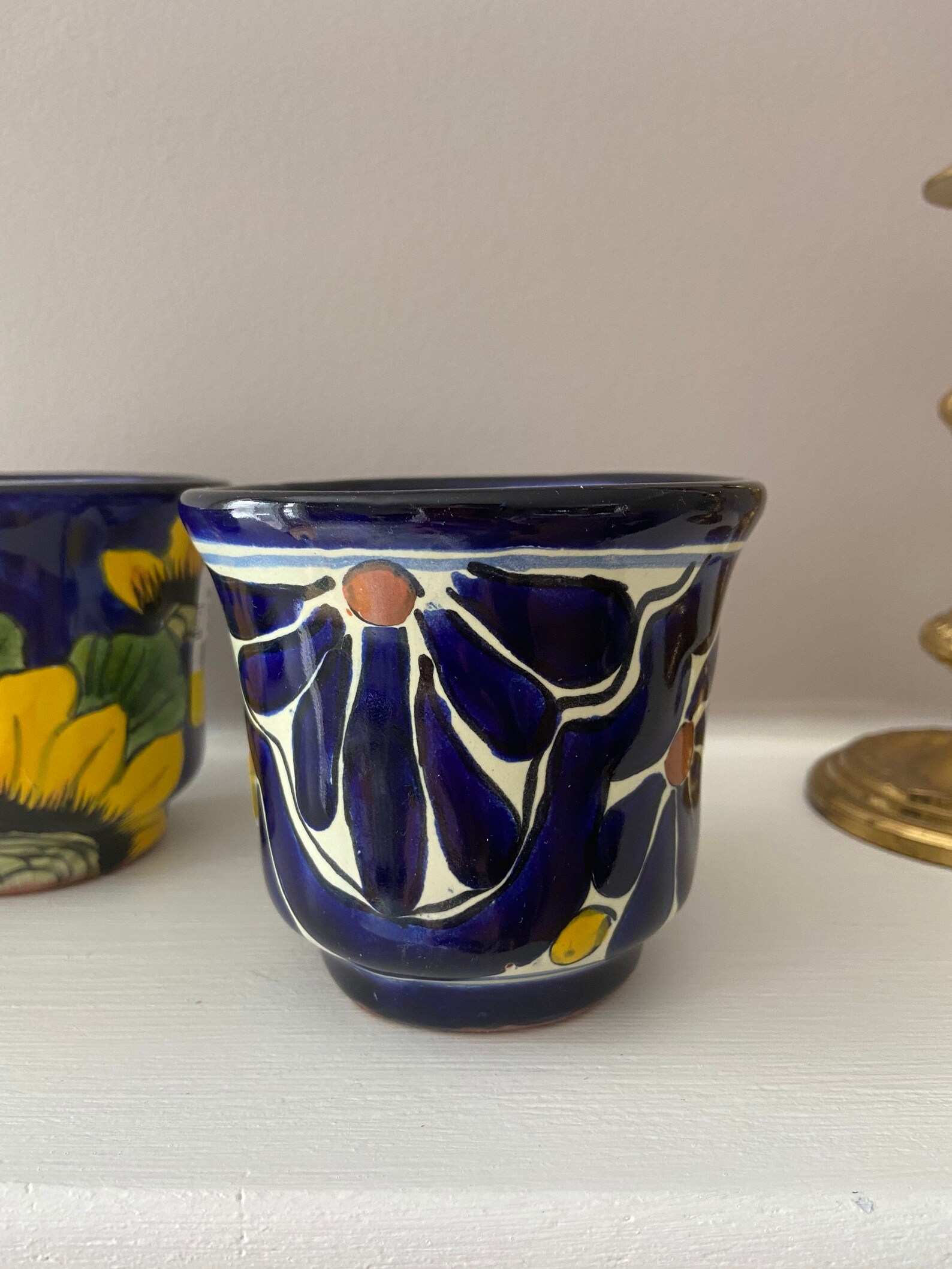 Piece Mexican Pottery Dishes with Floral Patterns Lead Free Etsy