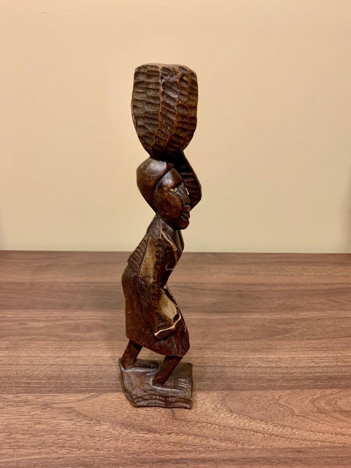 Vintage African women statues African wooden statues vintage Etsy