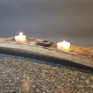 Bourbon Barrel Stave Candle Holder