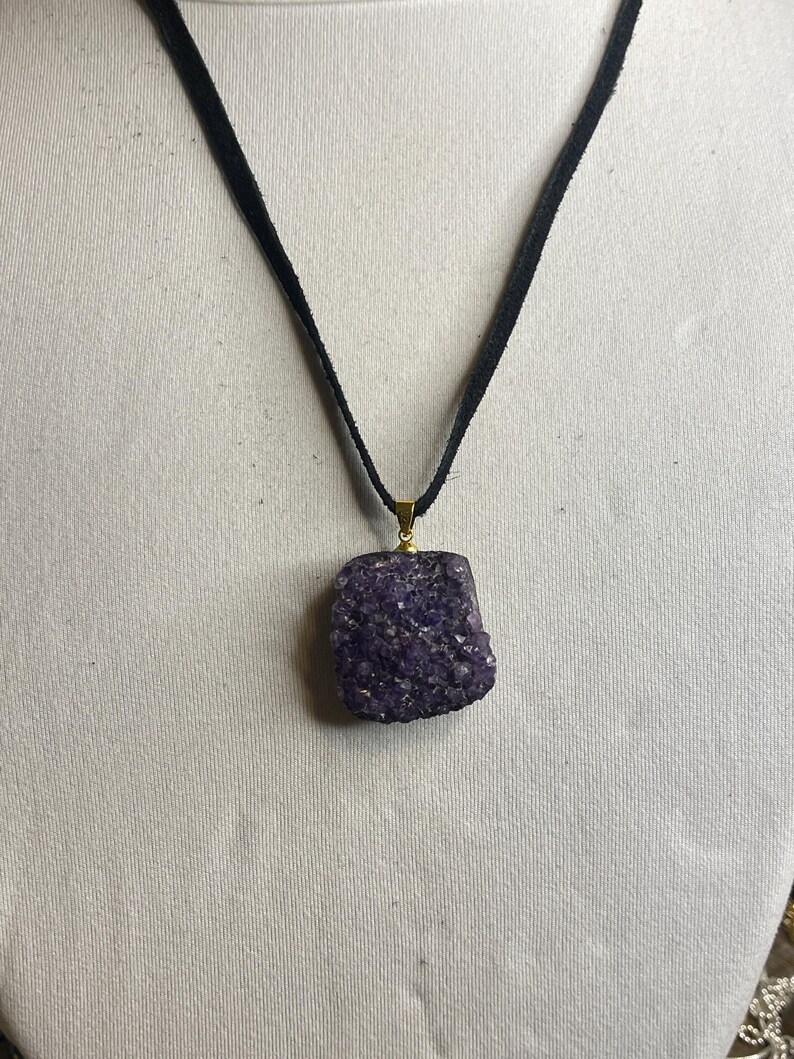 Absolute Beauty. This Druzy Amethyst Geode Presents a Very Nice Pendant